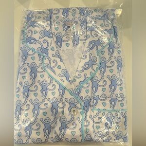 Roller Rabbit lovely Blue Monkey  Pajama Set